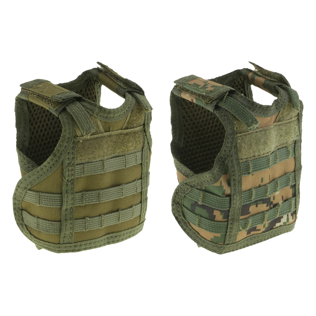 2pcs Mini Vest Bottle Beer Vest Molle with Adjustable Straps, Beverage Holder Cooler Insulator, Hunting Accessories 2pcs Mini Vest Bottle Beer Vest Molle with Adjustable Straps, Beverage Holder Cooler Insulator, Hunting Accessories
