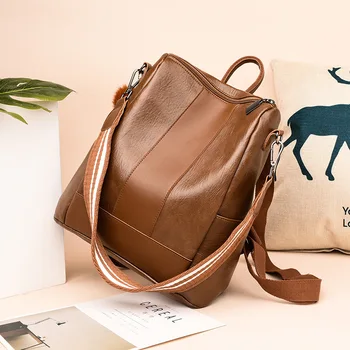 Backpack women Korean version 2020 new fashion simple ladies soft leather travel leisure backpack
Backpack women Korean version 2020 new fashion simple ladies soft leather travel leisure backpack