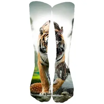 

KYKU Brand Lion Socks Men Animal Socks Animal Anime Sock 3d Tiger Stocking Printed Harajuku Funny Print Ladies socks Cute Happy