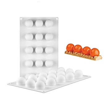 15 Hole Round Ball Shaped 3D Silicone Molds Mini Truffle Baking Moulds Cake Mold for Dessert Muffin Brownie Pudding 2020 New 
15 Hole Round Ball Shaped 3D Silicone Molds Mini Truffle Baking Moulds Cake Mold for Dessert Muffin Brownie Pudding 2020 New
