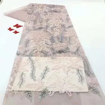 Fashion Nigerian Lace Fabrics 5yard 3D Sequins lace fabric net lace fabric 2020 Sequins lace fabric for haute couture dress FF71
Fashion Nigerian Lace Fabrics 5yard 3D Sequins lace fabric net lace fabric 2020 Sequins lace fabric for haute couture dress FF71
