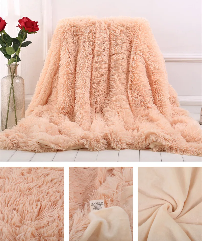 Shop Generic Soft Warm Bedding Throw Blanket Plush Fluffy Faux Fur for
