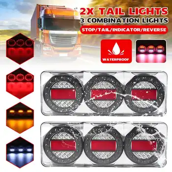 2pcs 12V Trailer Truck Tail Light Waterproof LED Stop Reverse Turn Signal Rear Light Lamp Taillights with 3 Combination Lights
2pcs 12V Trailer Truck Tail Light Waterproof LED Stop Reverse Turn Signal Rear Light Lamp Taillights with 3 Combination Lights