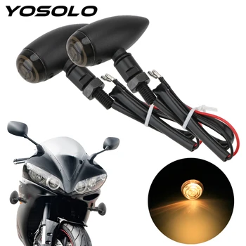 YOSOLO 2Pcs/set Tail Light Motorcycle Bullet Turn Signals For Cruiser Chopper Cafe Racer Amber Blinker Lamp Indicators Lights
YOSOLO 2Pcs/set Tail Light Motorcycle Bullet Turn Signals For Cruiser Chopper Cafe Racer Amber Blinker Lamp Indicators Lights