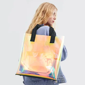 2019 Spring and Summer New Transparent Rainbow Shoulder Bag Tote Large Capacity Bag
2019 Spring and Summer New Transparent Rainbow Shoulder Bag Tote Large Capacity Bag