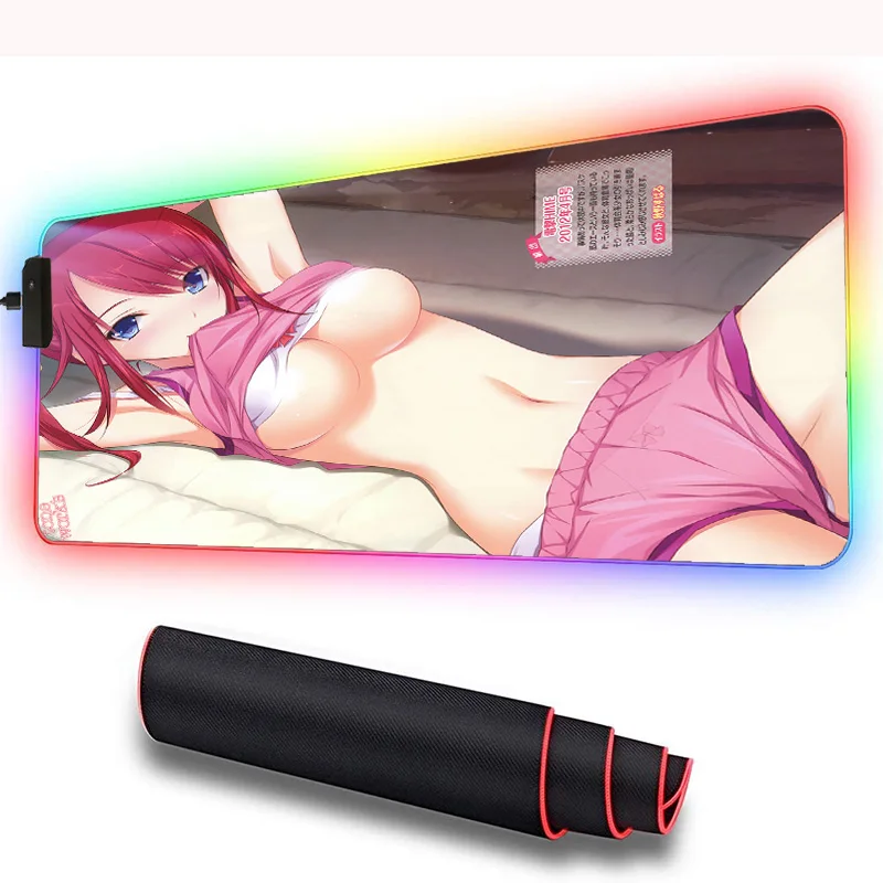 Big Breast Pink Anime Girl Gaming Mouse Pad RGB with USB Ports Oversized Glowing LED Illuminated Large Gamer Mousepads Desk Mat
Big Breast Pink Anime Girl Gaming Mouse Pad RGB with USB Ports Oversized Glowing LED Illuminated Large Gamer Mousepads Desk Mat