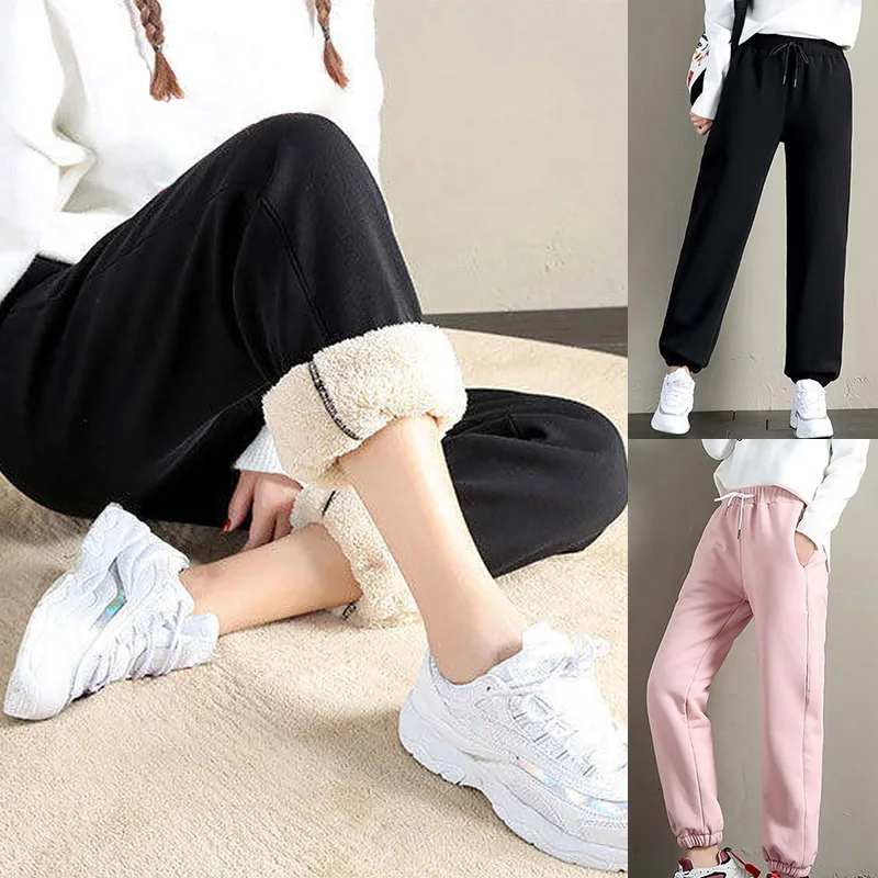 Women Winter Thick Cotton Pants Lmitation Lamb Hair Sweatpants Casual Loose Comfy Sweatpants Leisure Trousers Warm Sports Pants
Women Winter Thick Cotton Pants Lmitation Lamb Hair Sweatpants Casual Loose Comfy Sweatpants Leisure Trousers Warm Sports Pants