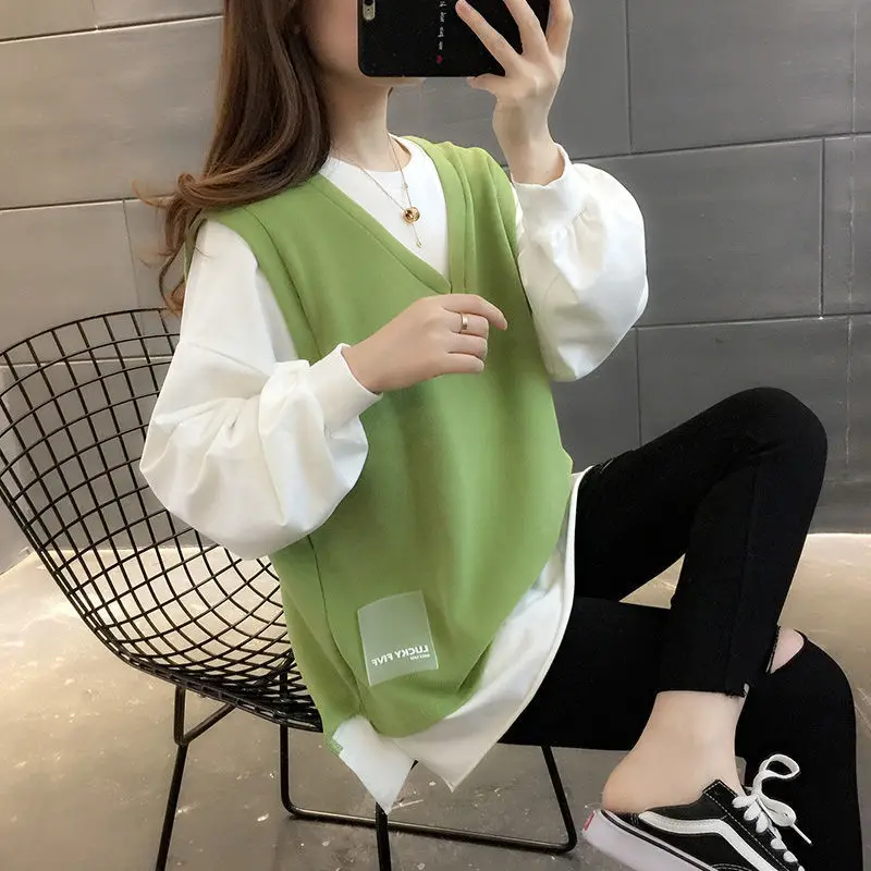 Crewneck pullover colorblock sweater Women's Spring and Autumn wear new loose outer cotton jacket in 2020
Crewneck pullover colorblock sweater Women's Spring and Autumn wear new loose outer cotton jacket in 2020