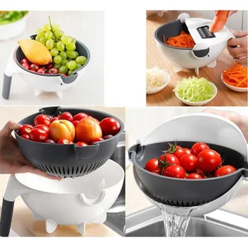 Multifunction Magic Rotate Vegetable Cutter with Drain Basket Capacity Vegetable Chopper Veggie Shredder Grater Portable Slicer
Multifunction Magic Rotate Vegetable Cutter with Drain Basket Capacity Vegetable Chopper Veggie Shredder Grater Portable Slicer