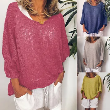 Women Sweater Top New Fashion Ladies Puloover O Neck Knitted Sweater Tops Casual Batwing Sleeve Solid Knitting Hollow Sweaters
Women Sweater Top New Fashion Ladies Puloover O Neck Knitted Sweater Tops Casual Batwing Sleeve Solid Knitting Hollow Sweaters