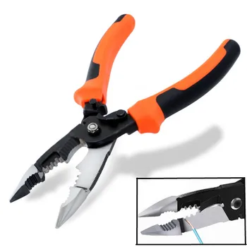 5 In 1 Wire Stripper Pliers 8" / 210mm Cable Crimping Cutter Pliers CR-V Electrician Cutting Hand Tools