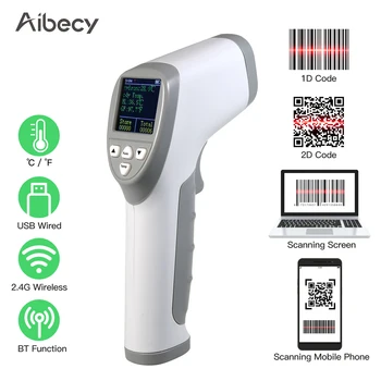 Aibecy Handheld 3-in-1 Barcode Scanner Forehead Thermometer 1D/2D/QR Bar Code Reader Support BT Wireless Wired Connection
Aibecy Handheld 3-in-1 Barcode Scanner Forehead Thermometer 1D/2D/QR Bar Code Reader Support BT Wireless Wired Connection