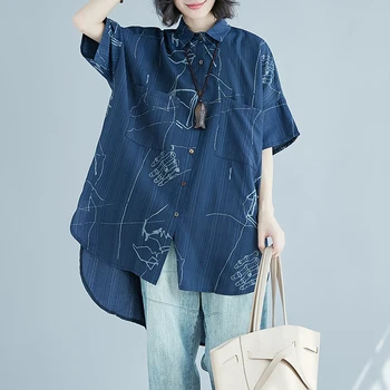 COIGARSAM Cotton Linen Shirt Womens tops Summer Women shirts 8036 
COIGARSAM Cotton Linen Shirt Womens tops Summer Women shirts 8036