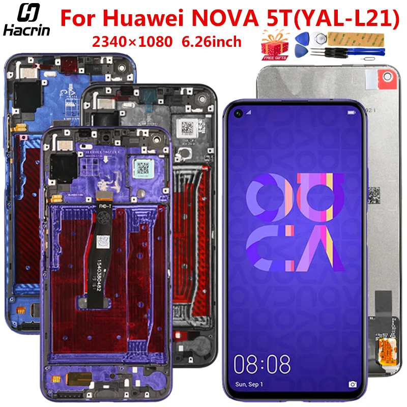 LCD Display for Huawei Nova 5T Display Touch Screen Replacement Digitizer Assembly for Huawei Nova 5T LCD Display with Frame
LCD Display for Huawei Nova 5T Display Touch Screen Replacement Digitizer Assembly for Huawei Nova 5T LCD Display with Frame
