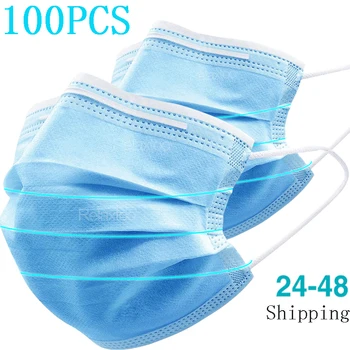 100 pcs protection masks Disposable Non-woven nose masks 3 Layer protective face mask Meltblown cloth filter Protect maske cover
100 pcs protection masks Disposable Non-woven nose masks 3 Layer protective face mask Meltblown cloth filter Protect maske cover