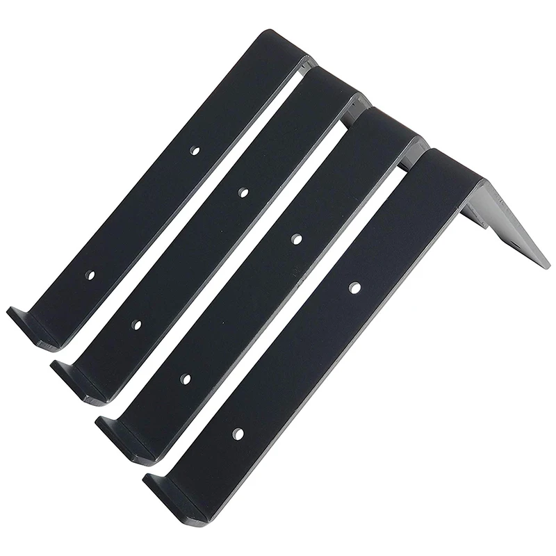 Shelf Brackets 4-Pack - Heavy Duty Rustic Industrial Farmhouse Iron Metal Wall Floating Brace Support with Lip for DIY Open Shel
Shelf Brackets 4-Pack - Heavy Duty Rustic Industrial Farmhouse Iron Metal Wall Floating Brace Support with Lip for DIY Open Shel