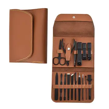 16pcs Manicure Pedicure Set Finger Toe Nail Clippers Scissors Grooming Tool with Leather Case Kit for Women Men
16pcs Manicure Pedicure Set Finger Toe Nail Clippers Scissors Grooming Tool with Leather Case Kit for Women Men