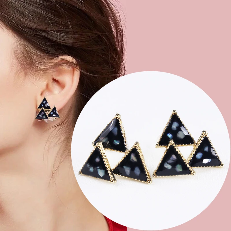 Korean Fashion Gold Color Triangle Geometric Enamel Earrings Chic Shell Big Earrings For Women Jewelry
Korean Fashion Gold Color Triangle Geometric Enamel Earrings Chic Shell Big Earrings For Women Jewelry