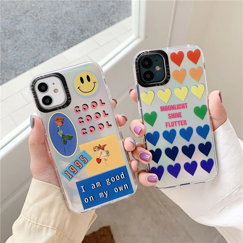 For iPhone 11 Pro Max Case Colorful Letter Love Heart For iPhone 8 7 Plus X XS Max XR Transparent Phone Back Cover Coque
For iPhone 11 Pro Max Case Colorful Letter Love Heart For iPhone 8 7 Plus X XS Max XR Transparent Phone Back Cover Coque