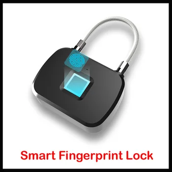FingerprinFingerprint Lock Smart Padlock Quick Unlock Anti-Theft Security Keyless for Door Luggage Case Bag Lock