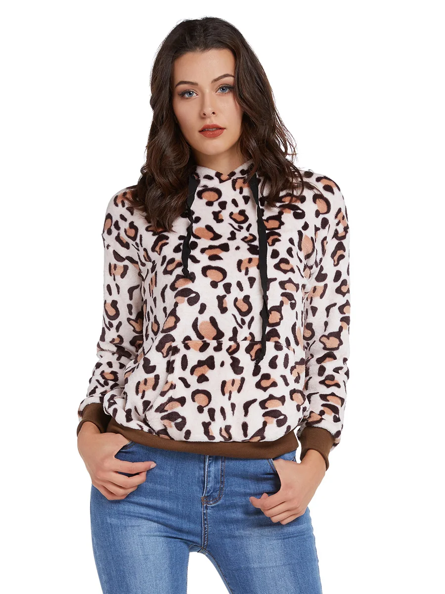 2019 Autumn winter Leopard Print Sweatshirt for women Ladies Hooded Full Sleeve Fleece Pullover Tops Sweatshirt casual clothing
2019 Autumn winter Leopard Print Sweatshirt for women Ladies Hooded Full Sleeve Fleece Pullover Tops Sweatshirt casual clothing