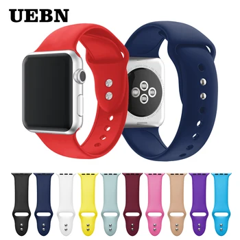 UEBN Colorful Soft Silicone Sport Band for Apple Watch 38MM 42MM 40mm 44mm Watchband Strap for iWatch Series 4 3 2 1 bands
UEBN Colorful Soft Silicone Sport Band for Apple Watch 38MM 42MM 40mm 44mm Watchband Strap for iWatch Series 4 3 2 1 bands