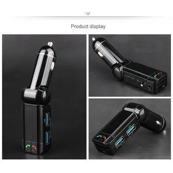 BC06S Bluetooth Car Kit BT Hands-free calling FM Transmitter MP3 Player Dual USB Charger With Current Voltage Detector
BC06S Bluetooth Car Kit BT Hands-free calling FM Transmitter MP3 Player Dual USB Charger With Current Voltage Detector