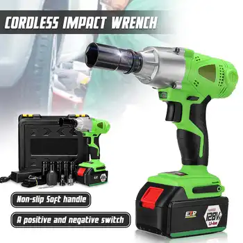 220V 280N Rechargeable Electric Brushless Impact Wrench 98-188VF With LED Light Hand Drill 12800-16800mAh Li Battery Accessories
220V 280N Rechargeable Electric Brushless Impact Wrench 98-188VF With LED Light Hand Drill 12800-16800mAh Li Battery Accessories