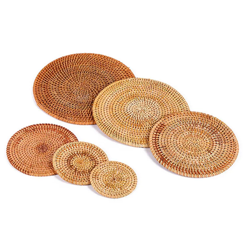 Drink Coasters Natural Rattan Hand-made Cup Mat Heat Insulation Round Shape Dining Room Decor Kitchen Placemat Table Pad
Drink Coasters Natural Rattan Hand-made Cup Mat Heat Insulation Round Shape Dining Room Decor Kitchen Placemat Table Pad