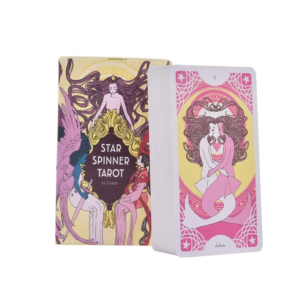 81PCS Star Spinner Tarot Cards English Version Table Deck Tarot Oracle Card Fun Game Playing Card Divination Fate Board Games
81PCS Star Spinner Tarot Cards English Version Table Deck Tarot Oracle Card Fun Game Playing Card Divination Fate Board Games