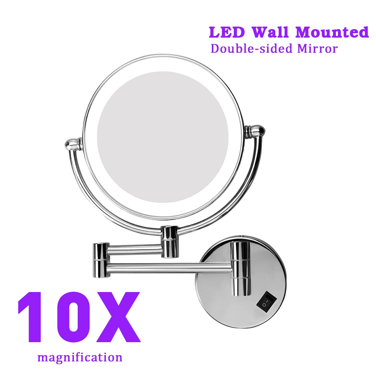 Excelvan 10X makeup mirror EU 8 Inch Two-Sided LED Lighted Wall Mount Makeup Mirror with 10X Magnification Bathroom Mirrors
Excelvan 10X makeup mirror EU 8 Inch Two-Sided LED Lighted Wall Mount Makeup Mirror with 10X Magnification Bathroom Mirrors