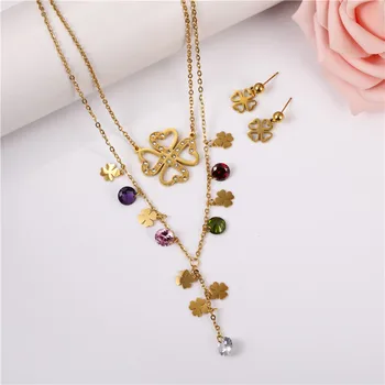 OUFEI Clover Necklace Earrings Set Stainless Steel Jewelry Woman Fashion Jewelry Sets Accessories Offers With Free Shipping
OUFEI Clover Necklace Earrings Set Stainless Steel Jewelry Woman Fashion Jewelry Sets Accessories Offers With Free Shipping