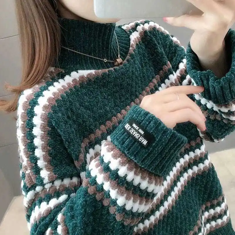 Women Turtleneck Jumper Sweater Ladies 2022 Winter Clothes Oversize Pullover Korean Fashion Coarse Knitted Warm Long Sleeve Top
Women Turtleneck Jumper Sweater Ladies 2022 Winter Clothes Oversize Pullover Korean Fashion Coarse Knitted Warm Long Sleeve Top