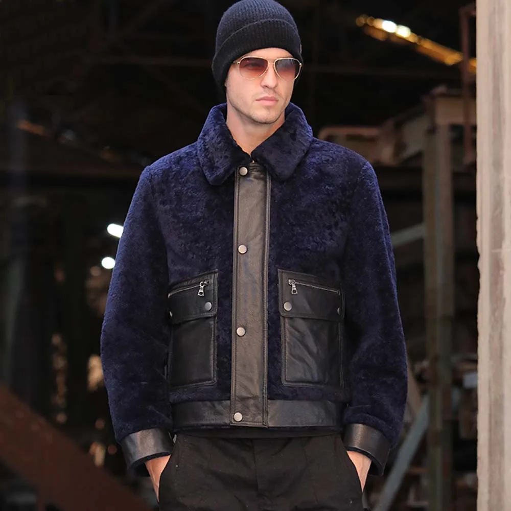 SANI 2019 New Short Shearling Fur Real Sheepskin Leather Genuine Jacket Black Navy Winter Autumn Natural Fur Overcoat
SANI 2019 New Short Shearling Fur Real Sheepskin Leather Genuine Jacket Black Navy Winter Autumn Natural Fur Overcoat