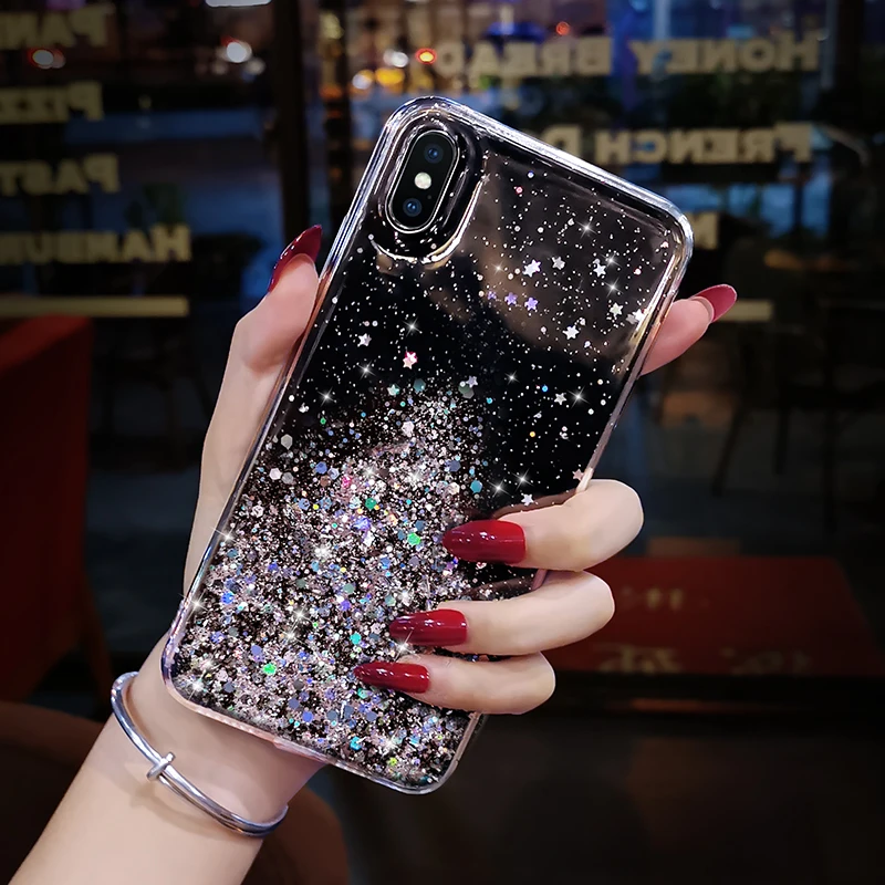 Чехол для huawei P20 Lite 2019 блестящий чехол со звездами Huawei Y9 Y7 Y6 p smart P30 Pro P10 P9 P8 мягкий