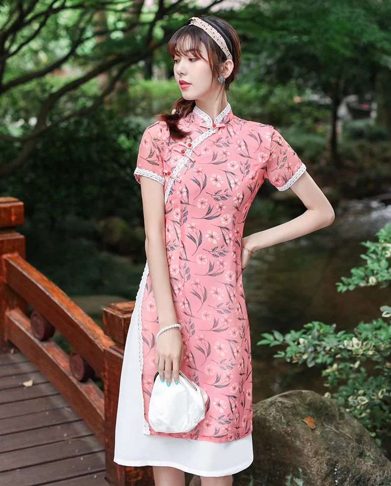 Летние Вьетнам аозай азиатская одежда традиционное платье Чонсам платья |