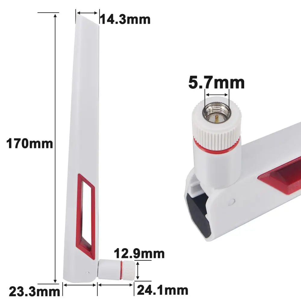 2 шт. 12 дБи двухдиапазонный WI FI Антенна 4G 5G 5.8Gh армированным пластиком SMA Мужской
