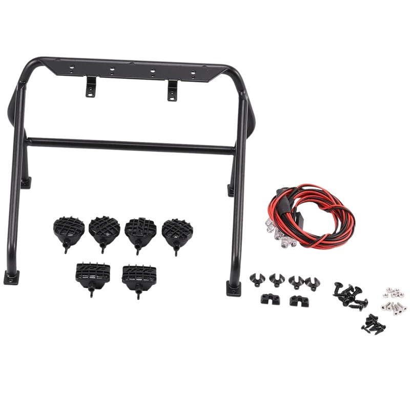 RC Parts Metal Roll Cage Bucket with 6 LED Lights for 1/10 Axial SCX10 RC4WD RC Jeep Truck Car
RC Parts Metal Roll Cage Bucket with 6 LED Lights for 1/10 Axial SCX10 RC4WD RC Jeep Truck Car