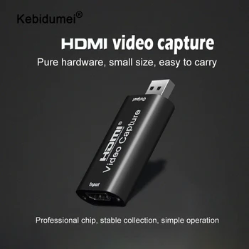 Mini 4K 1080P HDMI To USB 2.0 Video Capture Card Game Recording Box for PS4 Game For Youtube OBS Live Streaming Broadcast
Mini 4K 1080P HDMI To USB 2.0 Video Capture Card Game Recording Box for PS4 Game For Youtube OBS Live Streaming Broadcast