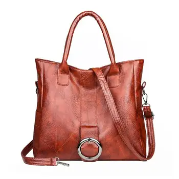 Women Large Capacity Shoulder Bags PU Leather Purse Vintage Messenger HandbagPure Color Crossbody Bags 
Women Large Capacity Shoulder Bags PU Leather Purse Vintage Messenger HandbagPure Color Crossbody Bags