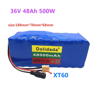 Daweikala XT60 interface 36V battery 10S4P 48Ah battery pack 500W high power battery 42V48000mAh Ebike electric bike BMS
Daweikala XT60 interface 36V battery 10S4P 48Ah battery pack 500W high power battery 42V48000mAh Ebike electric bike BMS