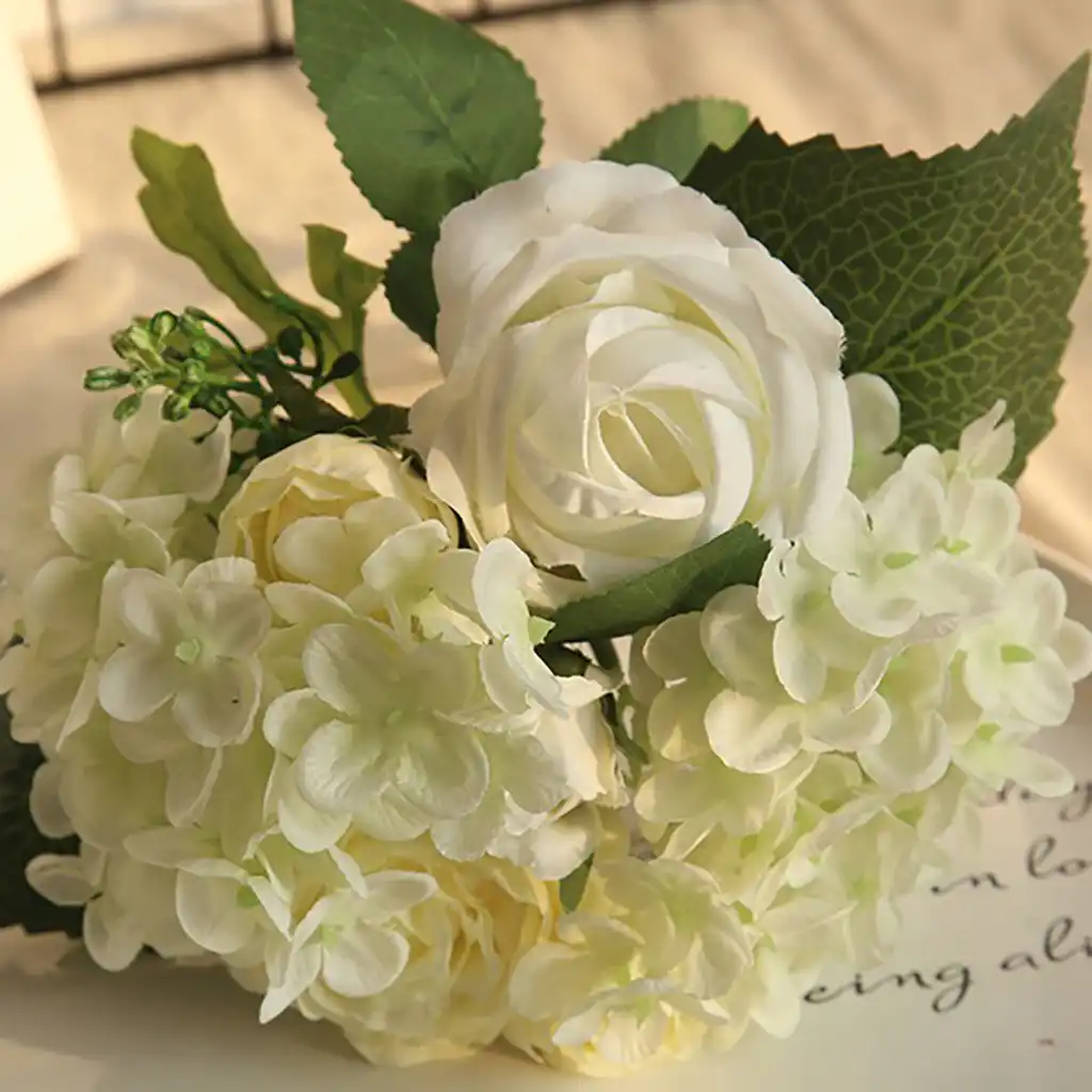 artificial silk fake flowers floral wedding bouquet bridal