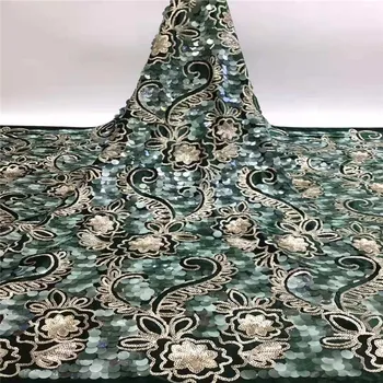 2019 Latest Velvet sequined lace fabric French Nigerian Lace Fabrics High Quality sequin African Lace Fabric Wedding Green
2019 Latest Velvet sequined lace fabric French Nigerian Lace Fabrics High Quality sequin African Lace Fabric Wedding Green