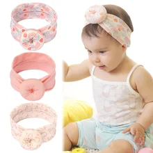 

3Pcs Floral Snail Donut Baby Headband Girl Headbands Elastic Bowknot Newborn Hair Band Turban Set Cotton Kids Headwrap Turban