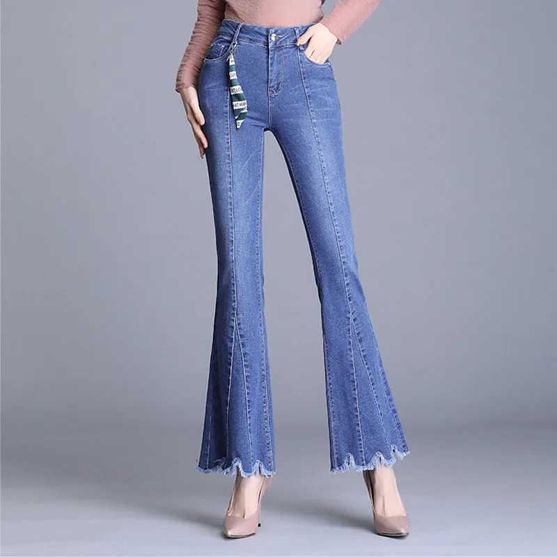 High Quality WOmen jeans 2020 OL Fashion Women Flare Jeans Stretch High Waist Lifting Blue Wide Leg Denim Pants Spring Autum
High Quality WOmen jeans 2020 OL Fashion Women Flare Jeans Stretch High Waist Lifting Blue Wide Leg Denim Pants Spring Autum