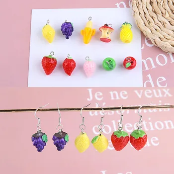 50pcs/lot fruit lemon/Strawberry/apple/grape shape resin charms diy jewelry earrings/bracelet pendants accessory
50pcs/lot fruit lemon/Strawberry/apple/grape shape resin charms diy jewelry earrings/bracelet pendants accessory