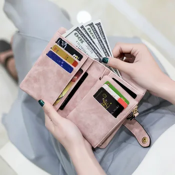 Leather Goods * Scrub Wallet Women's Short Style Student Hipster Cute Multi-Card Lady's Wallet
Leather Goods * Scrub Wallet Women's Short Style Student Hipster Cute Multi-Card Lady's Wallet
