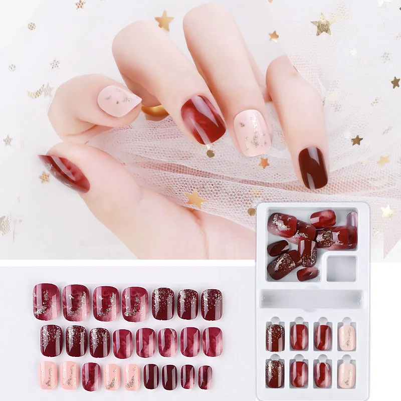 24Pcs Fake Nails Press On Nails With Glue Nail Tips False Nails Glue On Nails Artificial Nails Nail Display Stick On Nails
24Pcs Fake Nails Press On Nails With Glue Nail Tips False Nails Glue On Nails Artificial Nails Nail Display Stick On Nails