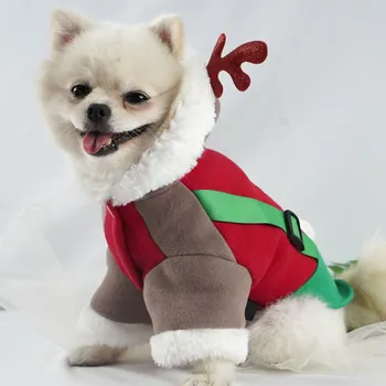 Pet Christmas Coat Sweater Santa Claus Cartoon Reindeer Costume Warm Coral Fleece Pet Cap Winter Thick Party Hooded Clothes 
Pet Christmas Coat Sweater Santa Claus Cartoon Reindeer Costume Warm Coral Fleece Pet Cap Winter Thick Party Hooded Clothes