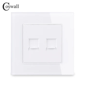 COSWALL Crystal Tempered Glass Panel Wall Socket Double RJ45 CAT5E Internet Computer Data Connector C1 Series
COSWALL Crystal Tempered Glass Panel Wall Socket Double RJ45 CAT5E Internet Computer Data Connector C1 Series